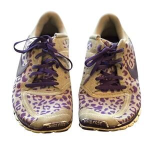 Nike Free women's sneakers purple cheetah!